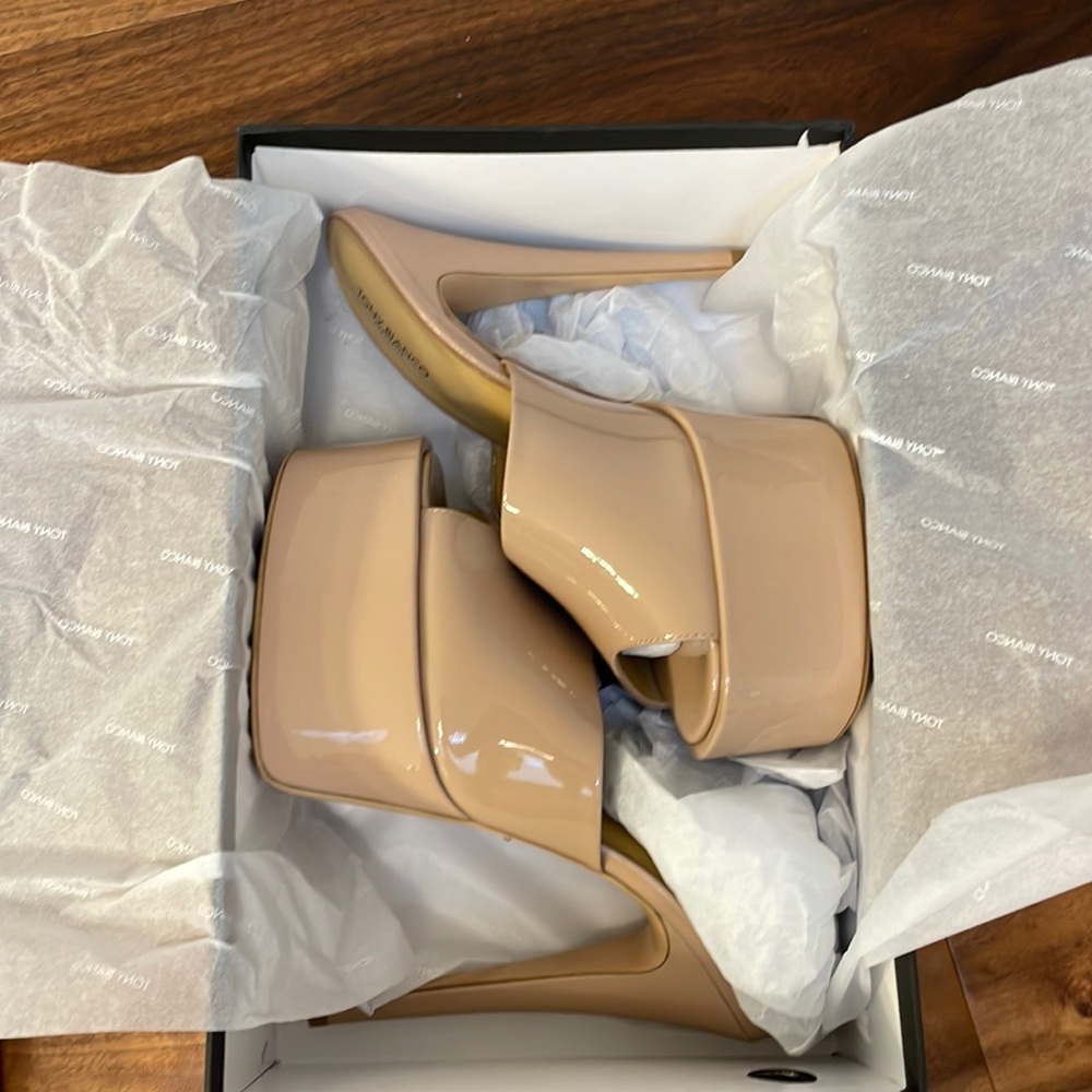 Tony Bianco Nude Platform Mules